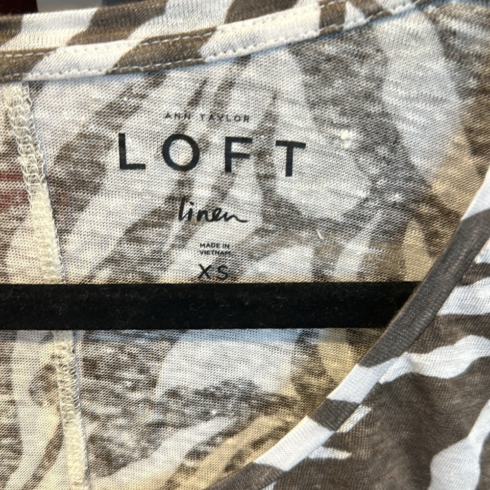 Loft brown and white zebra print sweater top - Picture 2 of 3